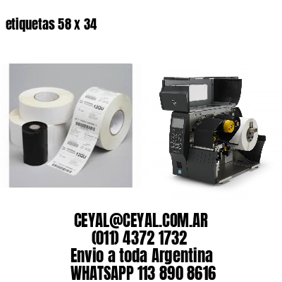 etiquetas 58 x 34