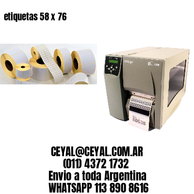 etiquetas 58 x 76