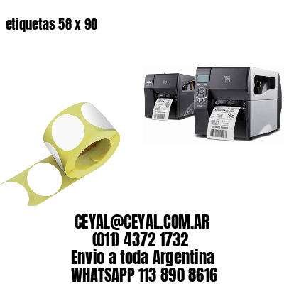 etiquetas 58 x 90