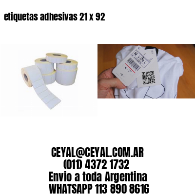 etiquetas adhesivas 21 x 92