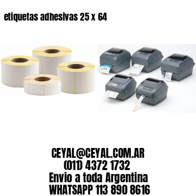 etiquetas adhesivas 25 x 64