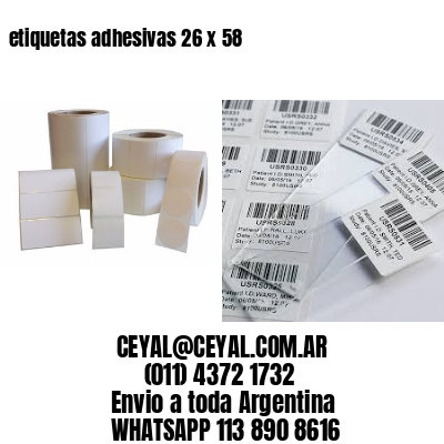 etiquetas adhesivas 26 x 58