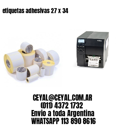 etiquetas adhesivas 27 x 34