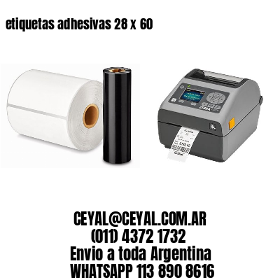 etiquetas adhesivas 28 x 60