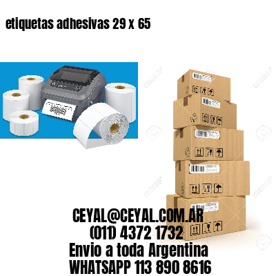 etiquetas adhesivas 29 x 65