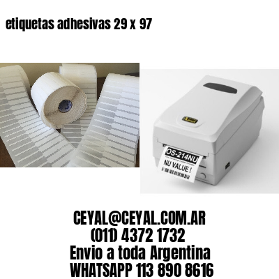 etiquetas adhesivas 29 x 97