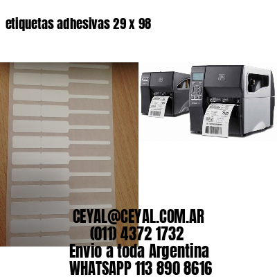 etiquetas adhesivas 29 x 98