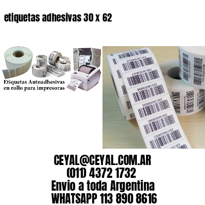 etiquetas adhesivas 30 x 62