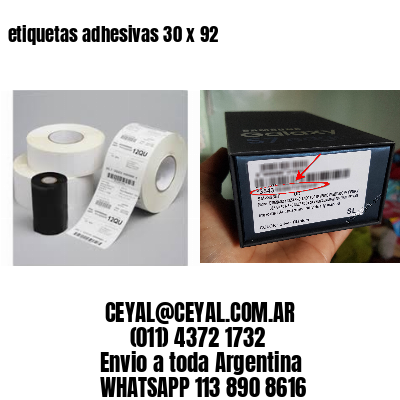 etiquetas adhesivas 30 x 92
