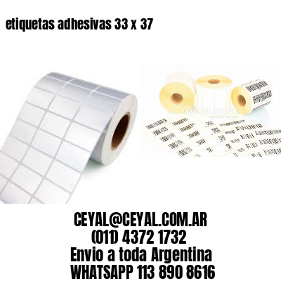 etiquetas adhesivas 33 x 37