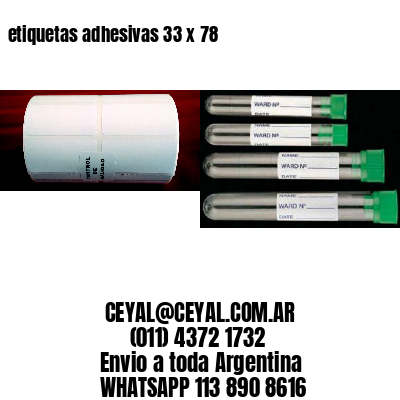 etiquetas adhesivas 33 x 78