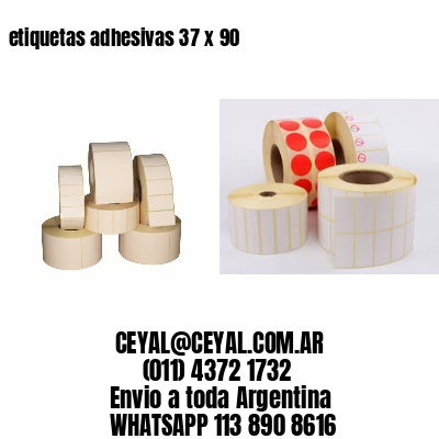 etiquetas adhesivas 37 x 90