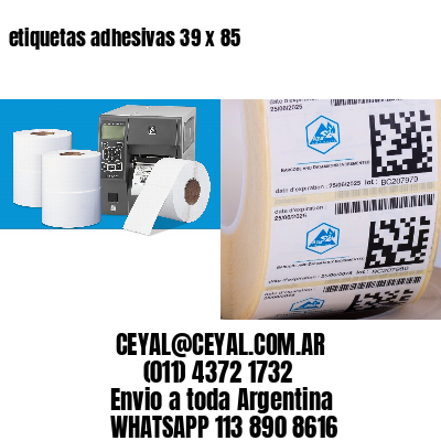 etiquetas adhesivas 39 x 85