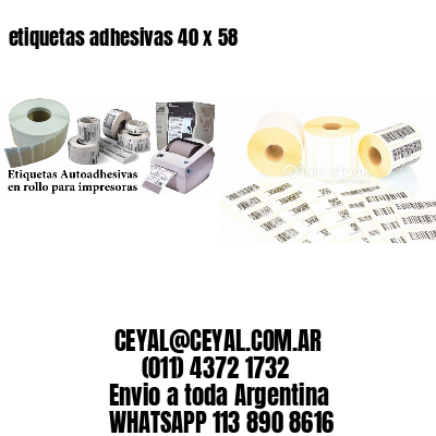 etiquetas adhesivas 40 x 58