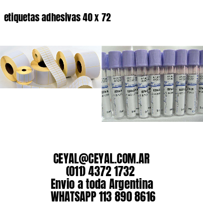 etiquetas adhesivas 40 x 72