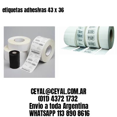 etiquetas adhesivas 43 x 36