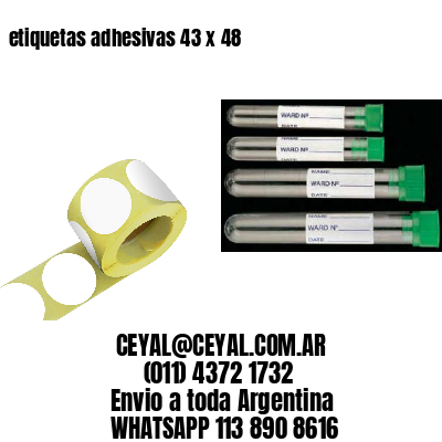 etiquetas adhesivas 43 x 48