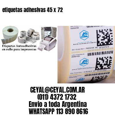 etiquetas adhesivas 45 x 72