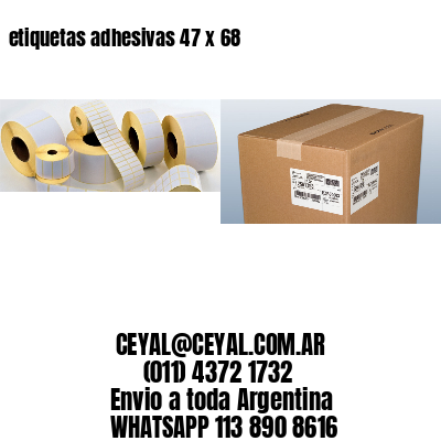 etiquetas adhesivas 47 x 68