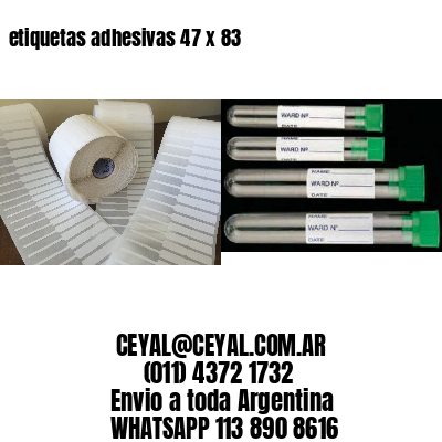 etiquetas adhesivas 47 x 83