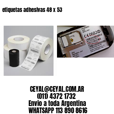 etiquetas adhesivas 48 x 53