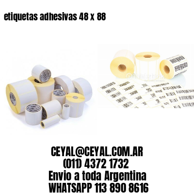 etiquetas adhesivas 48 x 88