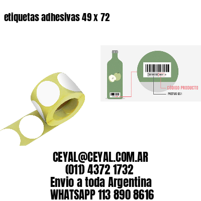 etiquetas adhesivas 49 x 72