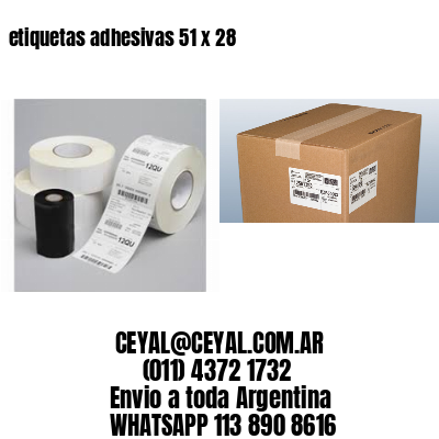 etiquetas adhesivas 51 x 28