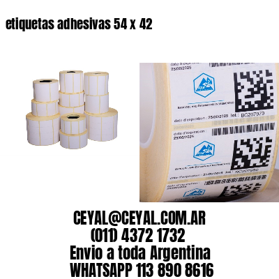 etiquetas adhesivas 54 x 42