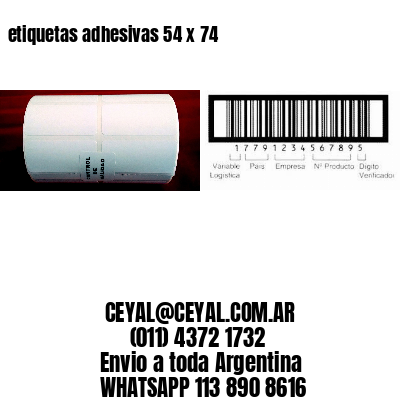 etiquetas adhesivas 54 x 74