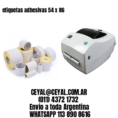 etiquetas adhesivas 54 x 86