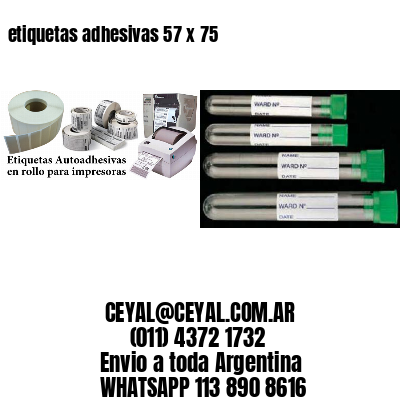 etiquetas adhesivas 57 x 75