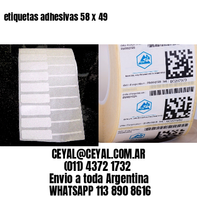 etiquetas adhesivas 58 x 49