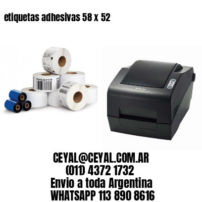 etiquetas adhesivas 58 x 52