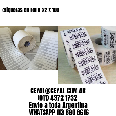 etiquetas en rollo 22 x 100
