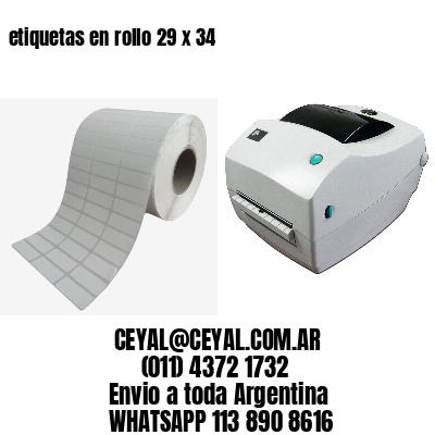 etiquetas en rollo 29 x 34