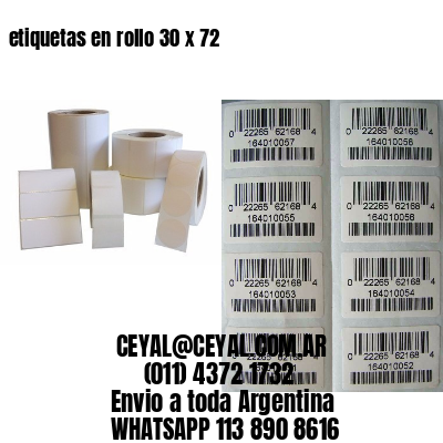 etiquetas en rollo 30 x 72