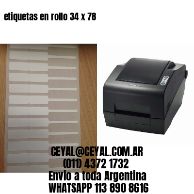 etiquetas en rollo 34 x 78