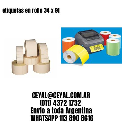 etiquetas en rollo 34 x 91