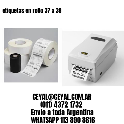 etiquetas en rollo 37 x 38