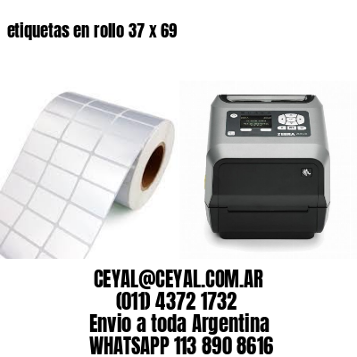 etiquetas en rollo 37 x 69