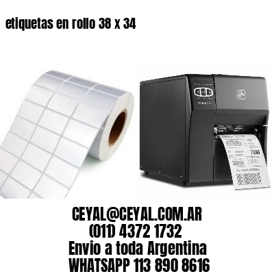 etiquetas en rollo 38 x 34