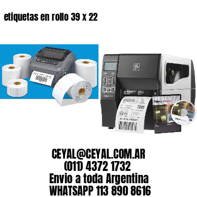 etiquetas en rollo 39 x 22