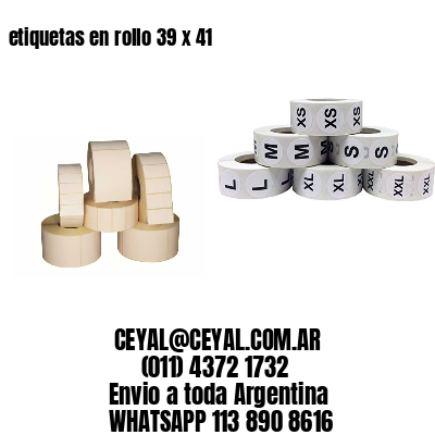etiquetas en rollo 39 x 41