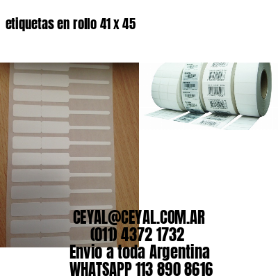 etiquetas en rollo 41 x 45