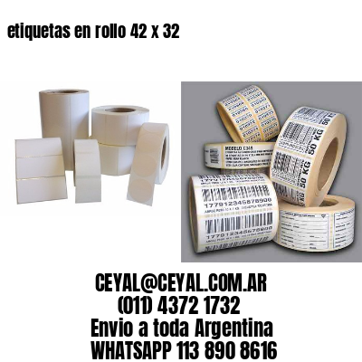 etiquetas en rollo 42 x 32