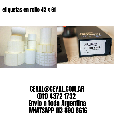 etiquetas en rollo 42 x 61