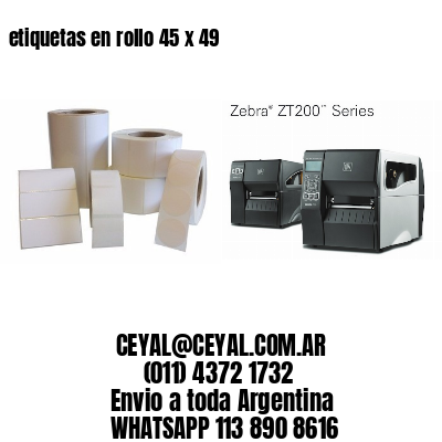 etiquetas en rollo 45 x 49