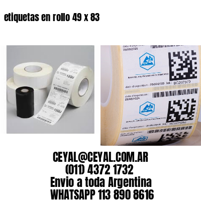 etiquetas en rollo 49 x 83