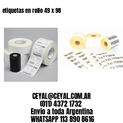 etiquetas en rollo 49 x 98